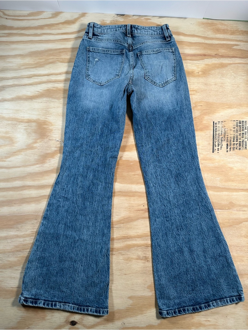 Women's High-Rise Flare Jeans in Medium Wash Blue